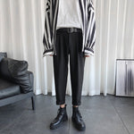 Dress Pants Men Slim Fashion Business Suit Pants Men Wild Loose Straight Pants Mens Streetwear Solid Color Casual Pants S-3XL
