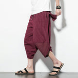 Autumn Harajuku Men Hip Hop Harem Pants Summer 2019 Trousers Mens Casual Pants Male Stripe Calf-length Pants Chinese Style 5XL